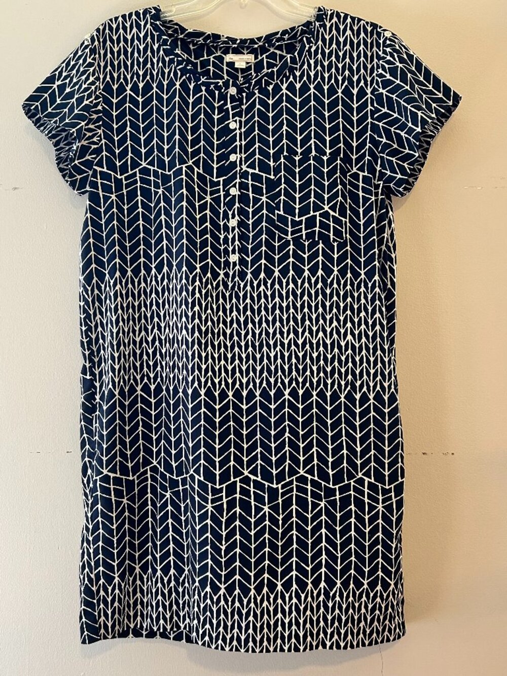 Gap Navy Chevron Dress